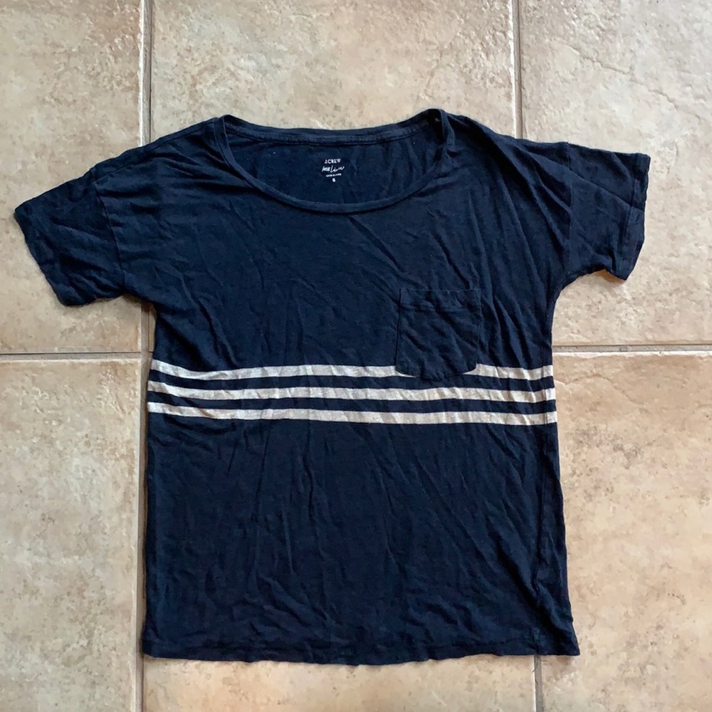 J Crew navy linen shirt. Size small.